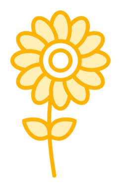 Basit çiçek ikonu vektör illüstrasyon tasarımı