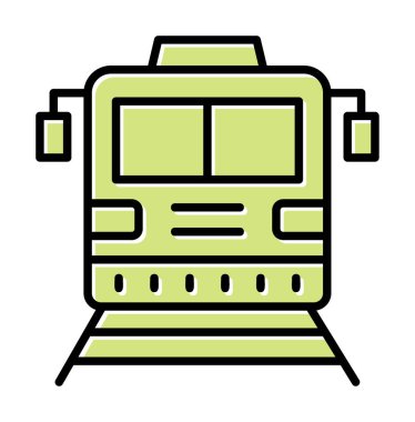 tren simgesi, vektör illüstrasyonu 