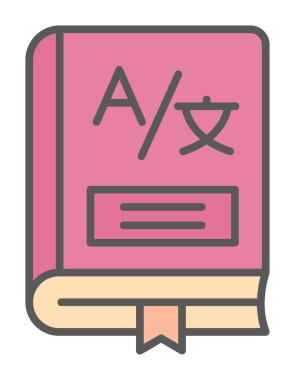 sözlük modern simgesinin vektör illüstrasyonu                               