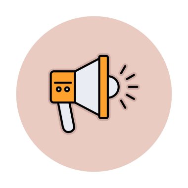 hoparlör, megafon simgesi. vektör çizim.  