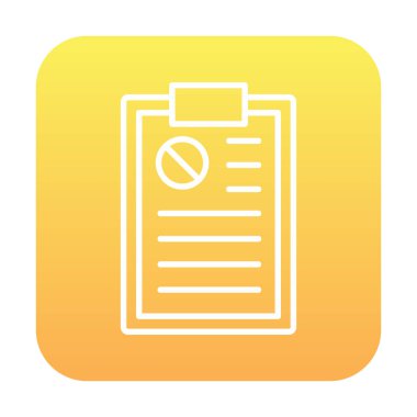 Basit Dilekçe simgesi, vektör illüstrasyonu