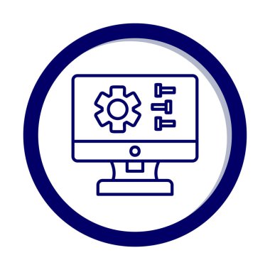 Ayarları web simgesi, vektör çizim              
