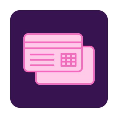 Kredi kartı ikonu. düz tasarım biçimi.