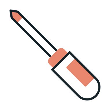 tornavida aracı izole edilmiş simge vektör çizimi