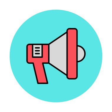 hoparlör, megafon simgesi. vektör çizim.  