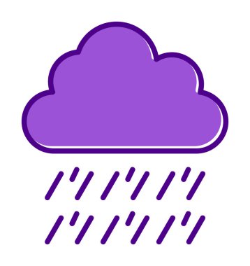 yağmur simgesi, vektör illüstrasyonu  