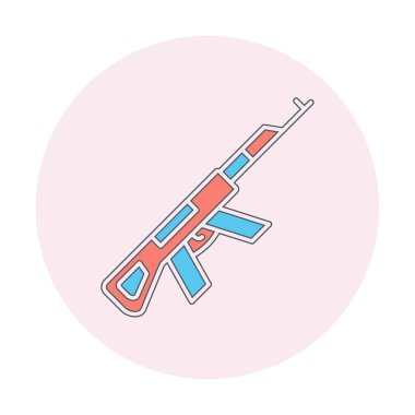 Ak47 simge vektör illüstrasyonu