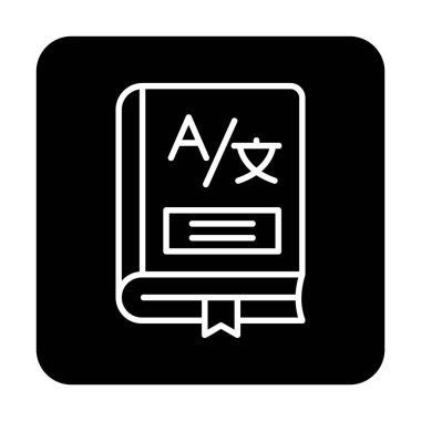 sözlük modern simgesinin vektör illüstrasyonu                               