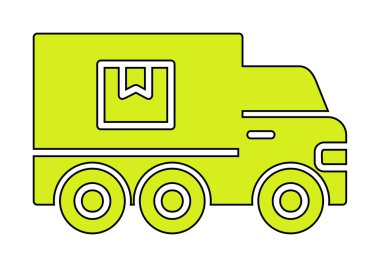 kamyon simgesi, vektör illüstrasyonu