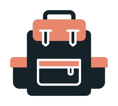 Sırt çantası ikon vektörü. Okul sırt çantası tabelası. izole edilmiş sınır sembolü çizimi