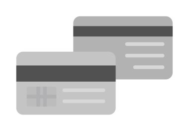 Kredi kartı ikonu. düz tasarım biçimi.