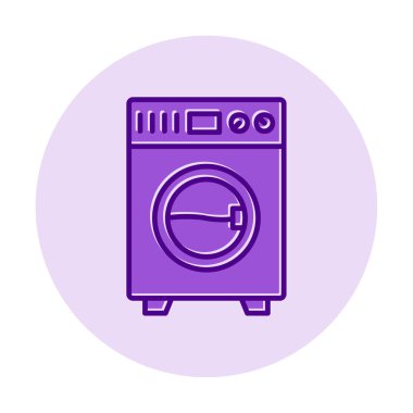 çamaşır makinesi simgesi. Basit resimleme