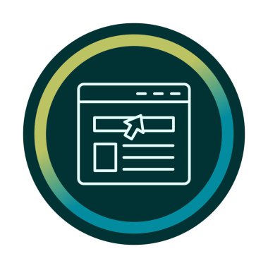 Web sayfası simgesi, vektör illüstrasyonu