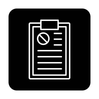 Basit Dilekçe simgesi, vektör illüstrasyonu