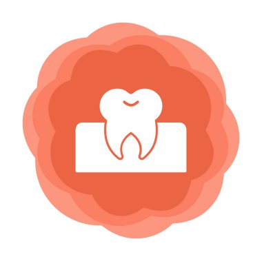 Azı dişi simgesi, vektör illüstrasyonu  