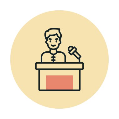 Basın Konferansı vektör illüstrasyonu