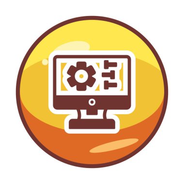 Ayarları web simgesi, vektör çizim              