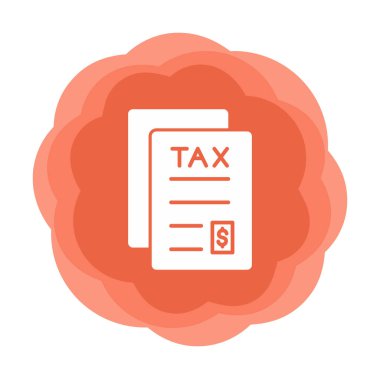 Basit vergi dosyası simgesi, vektör illüstrasyonu