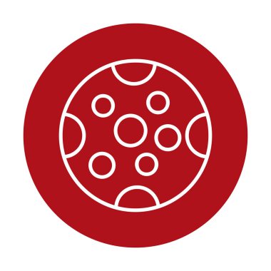 Dolunay düz ikonu. vektör illüstrasyonu 