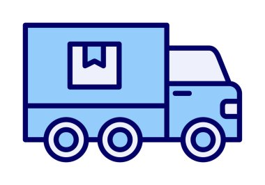 kamyon simgesi, vektör illüstrasyonu