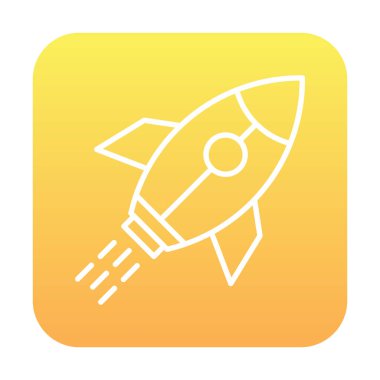 Girişim konsepti, roket simgesi, düz tasarım 