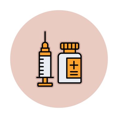 Aşılama web simgesi, vektör illüstrasyonu