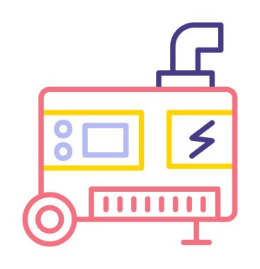 Elektrik Üretici simgesinin vektör çizimi                                        