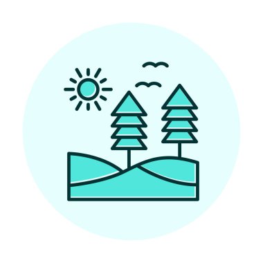 forest icon, vector illustration simple design