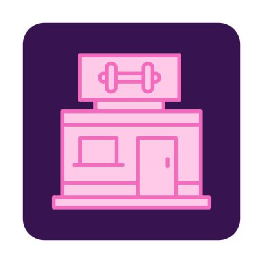 spor salonu modern ikon vektör illüstrasyonu                         