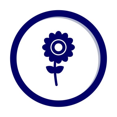 Basit çiçek ikonu vektör illüstrasyon tasarımı