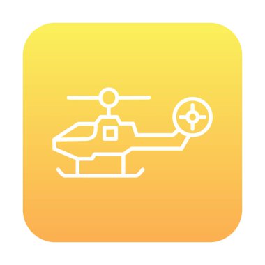 Askeri savaş helikopteri. Web simgesi basit illüstrasyon 