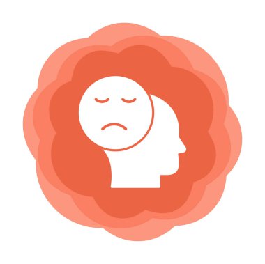 Basit yassı Üzüntü simgesi vektör illüstrasyon tasarımı