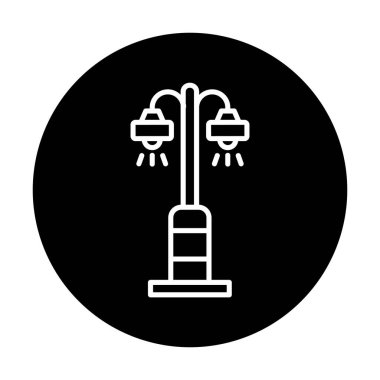 Sokak lambası. Web simgesi basit illüstrasyon 