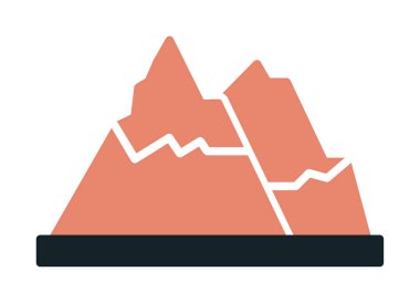 dağ ikonu vektör illüstrasyonu 