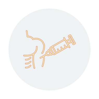 Aşılama web simgesi, vektör illüstrasyonu