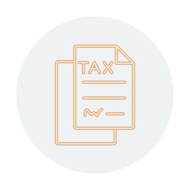 vergi formu simgesi beyaz arka plan üzerinde 