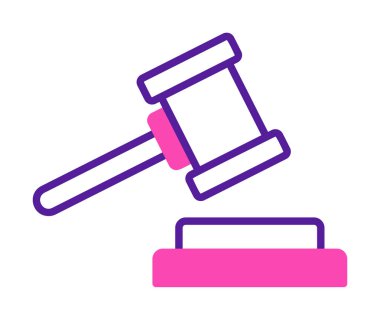 Basit yassı adalet yasası vektör illüstrasyonu