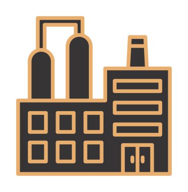 Factory icon, vector illustration simple design