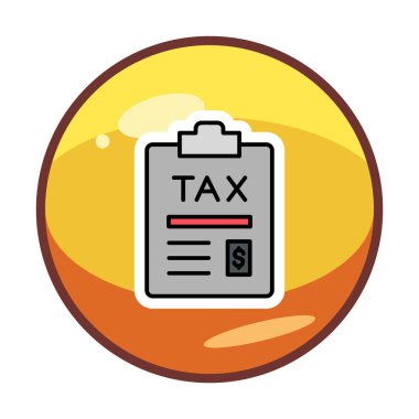 Vergi panosu simgesinin vektör illüstrasyonu