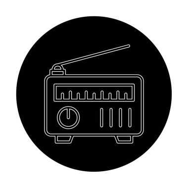 radyo simgesi web basit illüstrasyon