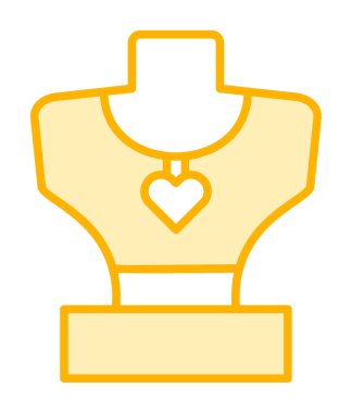 Kolye düz simgesi, vektör çizim                  