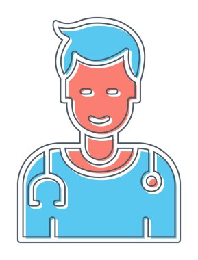 Doktor simgesinin vektör çizimi