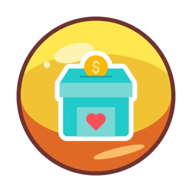 Bağış Kutusu vektör simgesi