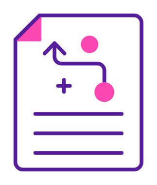 Basit Strateji simgesi, vektör illüstrasyonu