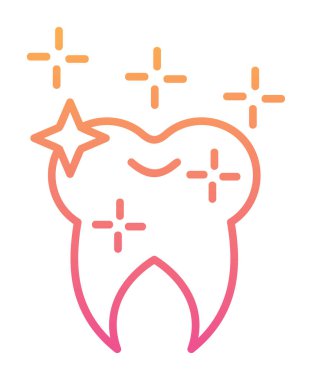 Basit Parlak Diş simgesi, vektör illüstrasyonu