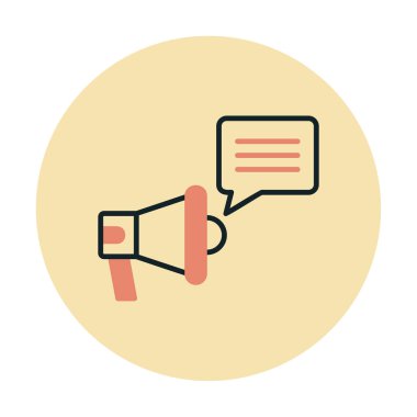 Konuşma baloncuğu vektör illüstrasyonlu megafon