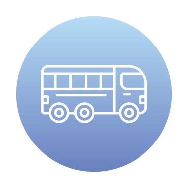 bus simgesi, vektör illüstrasyonu