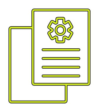 Çalışma Raporu. Web simgesi basit illüstrasyon