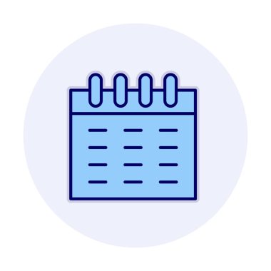 Takvim simgesi vektör illüstrasyonu