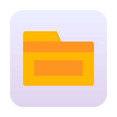 klasör web simgesi, vektör çizim